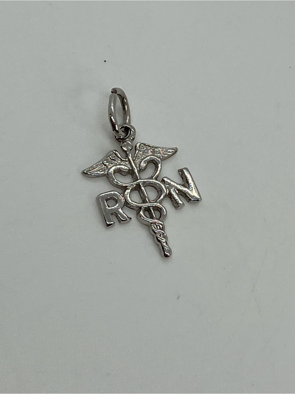 Vtg 925 RN Caduceus Medical Nurse Doctor Hospital Healthcare Charm